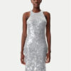 Patrizia Pepe Коктейлна рокля 8A1444/J251-S708 Сив Regular Fit за Жени цена