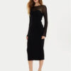 TWINSET Коктейлна рокля 242AT3040 Черен Slim Fit за Жени цена