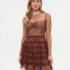 TWINSET Коктейлна рокля 232TT2071 Бордо Regular Fit за Жени цена