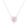 ICED STUFF Колие Love Heart Pink Бяло злато за Жени цена