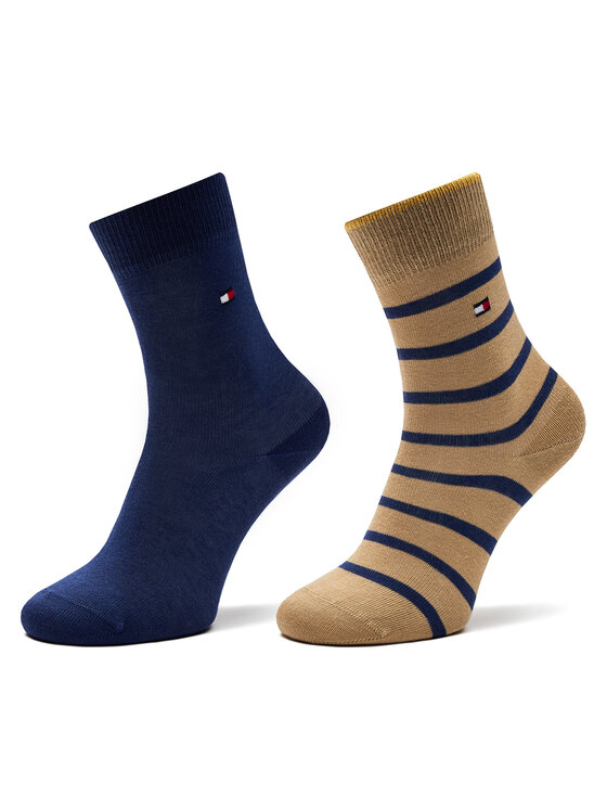 Комплект 2 чифта дълги чорапи детски Tommy Hilfiger за Момчета цена