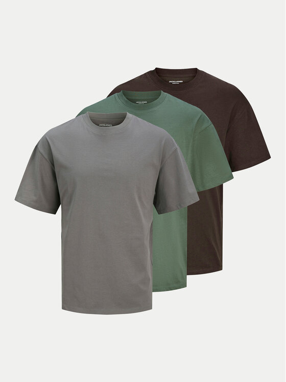 Jack&Jones Комплект 3 тишърти Hugo 12284202 Цветен Loose Fit за Мъже цена