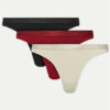 Calvin Klein Underwear Комплект 3 чифта прашки Thong 3pk 000QD5244E Цветен за Жени цена