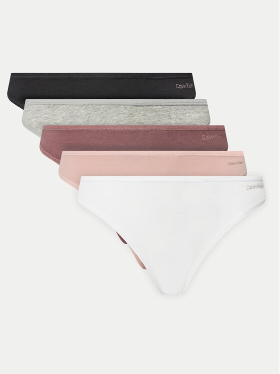 Комплект 5 чифта бикини тип прашка Calvin Klein Underwear за Жени цена