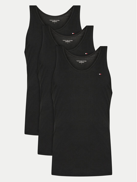 Tommy Hilfiger Комплект от 3 броя топове UM0UM03387 Черен Regular Fit за Мъже цена