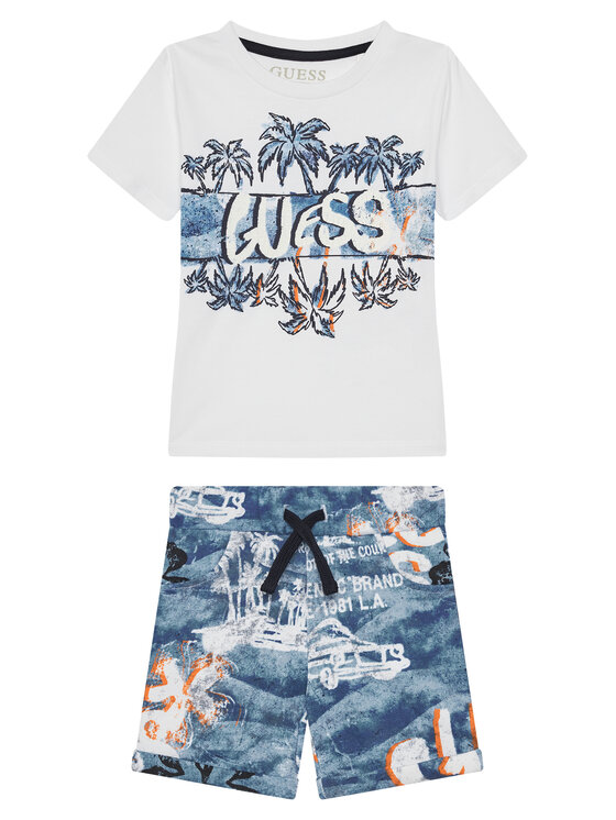 Guess Комплект тишърт и панталонки N5GG13 K8HM4 Син Regular Fit за Момчета цена