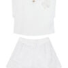 TWINSET Комплект тишърт и панталонки 251GJ2QR7 Бял Regular Fit за Момичета цена