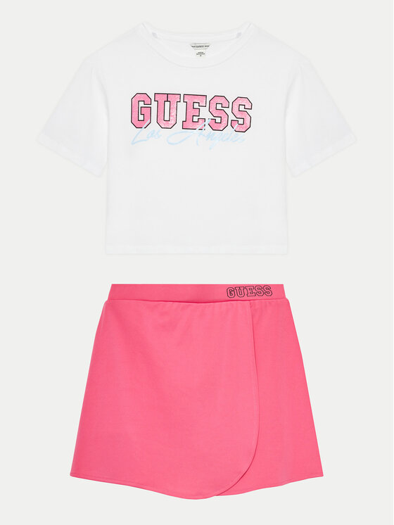 Комплект тишърт и поличка Guess за Момичета цена