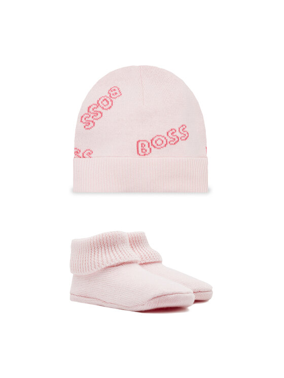 Комплект шапка и чорапи BOSS за Момичета цена