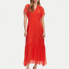 Haveone Лятна рокля AFF-N006 Оранжев Loose Fit за Жени цена