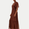Haveone Лятна рокля AFF-N006 Кафяв Loose Fit за Жени цена