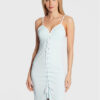 adidas Лятна рокля Always Original Laced Strap HK5088 Светлосиньо Slim Fit за Жени цена