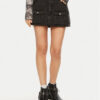 One Teaspoon Мини пола Sloane 26668 Черен Regular Fit за Жени цена