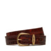 Wrangler Мъжки колан Alligator 112358333 Кафяв за Мъже цена