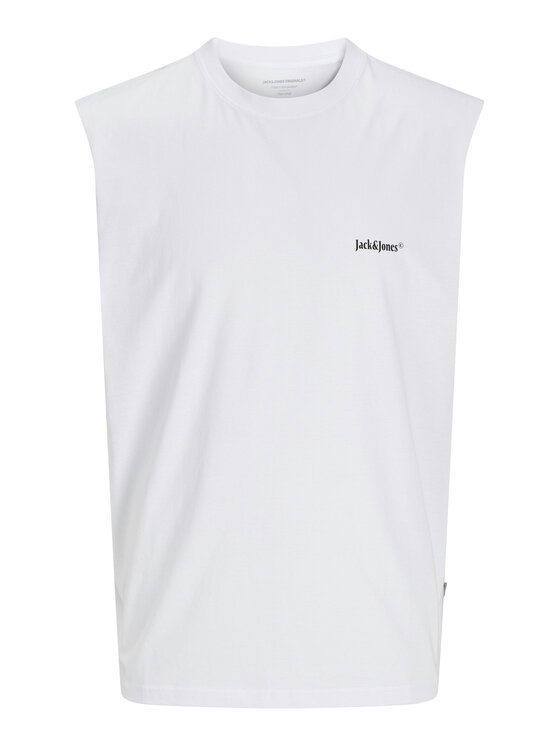 Jack&Jones Мъжки топ Varenna 12273524 Бял Oversize за Мъже цена