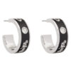 Coach Обици Enamel Horse & Carriage Hoop Earrings 37479036RHO003 Черен за Жени цена
