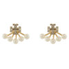 Tory Burch Обици Kira Pearl Front 163695 Златист за Жени цена