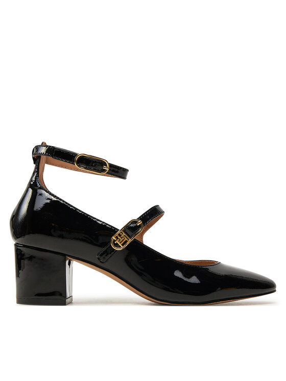 Tommy Hilfiger Обувки на ток Pump Double Strap Patent Leather FW0FW08566 Черен за Жени цена