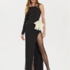 Eleh Официална рокля E00307 Черен Slim Fit за Жени цена