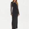 Eleh Официална рокля E00298 Черен Slim Fit за Жени цена