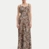 Guess Официална рокля W5GT10 WF1T2 Кафяв Slim Fit за Жени цена