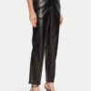 Guess Панталони от имитация на кожа Lia W4YB18 WF8Q0 Черен Regular Fit за Жени цена
