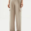 Calvin Klein Jeans Панталони тип палацо J20J224848 Сив Relaxed Fit за Жени цена