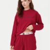 Tommy Hilfiger Пижама UW0UW05649 Червен Relaxed Fit за Жени цена
