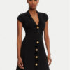 Balmain Плетена рокля DF0R7086KH64 Черен Regular Fit за Жени цена