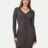 Guess Плетена рокля W5RK09 Z3KT0 Сив Bodycon Fit за Жени цена