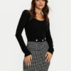 Guess Плетена рокля W5RK12 Z3KX0 Черен Slim Fit за Жени цена