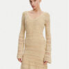 Guess Плетена рокля W5GK48 Z3E22 Бежов Slim Fit за Жени цена