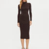 MICHAEL Michael Kors Плетена рокля MF482Q14VR Кафяв Slim Fit за Жени цена