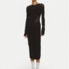 Patrizia Pepe Плетена рокля 8A1348 K195 K103 Черен Slim Fit за Жени цена