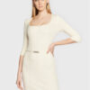 Rinascimento Плетена рокля CFM0010919003 Екрю Slim Fit за Жени цена