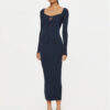 TWINSET Плетена рокля 242TP3081 Тъмносин Regular Fit за Жени цена
