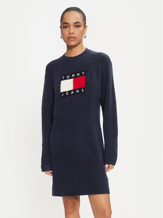 Плетена рокля Tommy Jeans за Жени цена