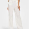 ONLY Плетени панталони Thyra 15296375 Бял Comfort Fit за Жени цена