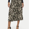 Vila Плисирана пола Nitban Print 14068477 Бежов Regular Fit за Жени цена