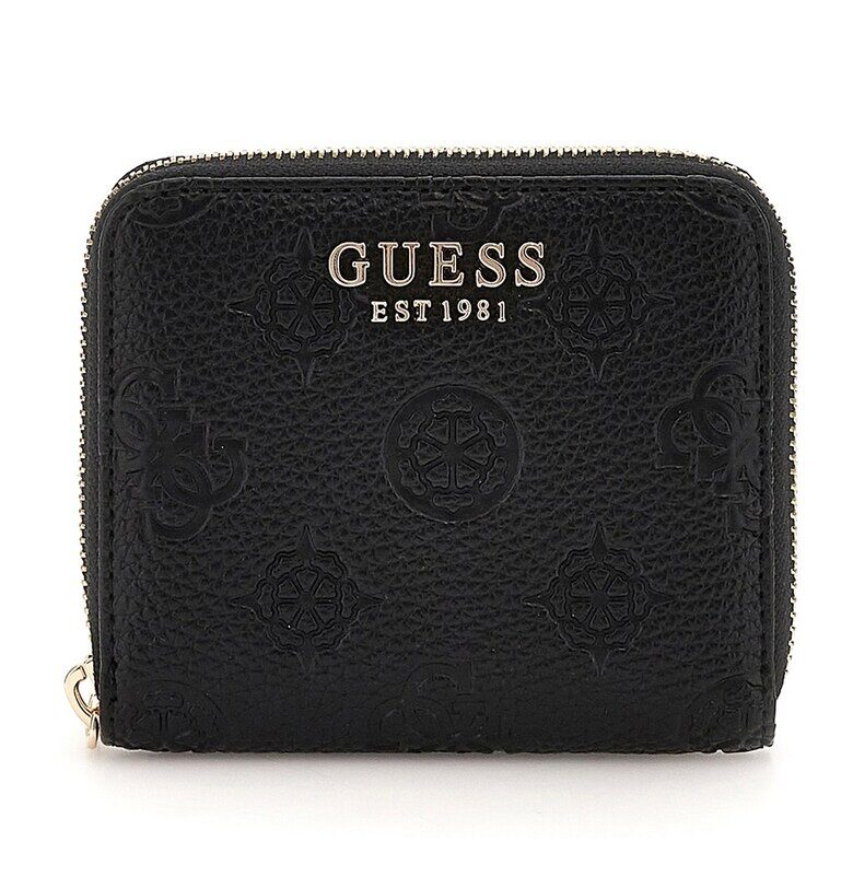 Портфейл Gianessa с цип и десен GUESS