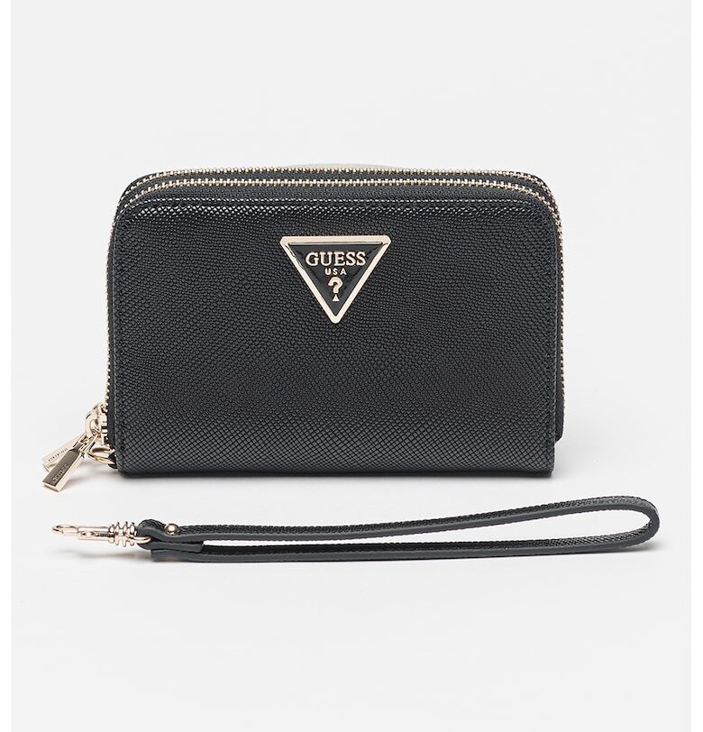 Портфейл Laurel от еко кожа с отделяща се каишка за китката GUESS