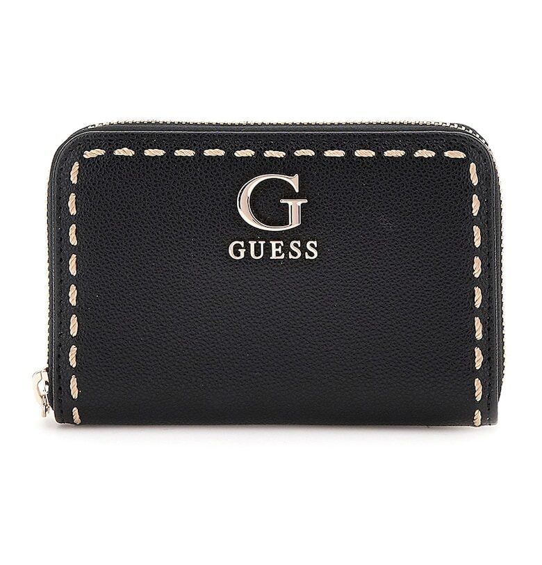 Портфейл Nastra с декоративни шевове и цип GUESS