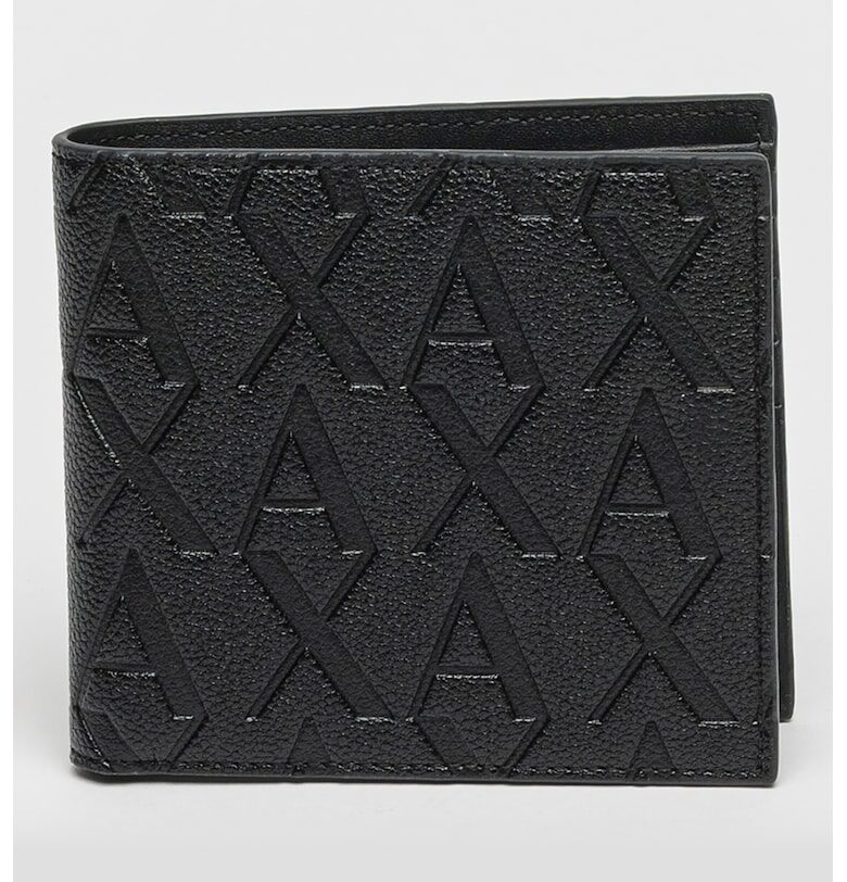 Портфейл с двойно прегъване и релефно лого ARMANI EXCHANGE