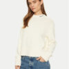 Calvin Klein Jeans Пуловер Logo Embro J20J225073 Екрю Regular Fit за Жени цена