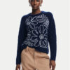 Desigual Пуловер Cambridge 24WWJF68 Тъмносин Regular Fit за Жени цена