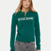 Guess Jeans Пуловер W4BR10 Z3HM1 Зелен Regular Fit за Жени цена