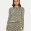Guess Пуловер W4BR21 Z37K0 Зелен Regular Fit за Жени цена