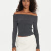 Guess Пуловер Nina W4BR73 Z3K92 Сив Slim Fit за Жени цена