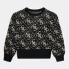 Guess Пуловер J3BR04 Z39N0 Черен Relaxed Fit за Момичета цена