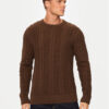 Jack&Jones Пуловер 12261436 Кафяв Regular Fit за Мъже цена
